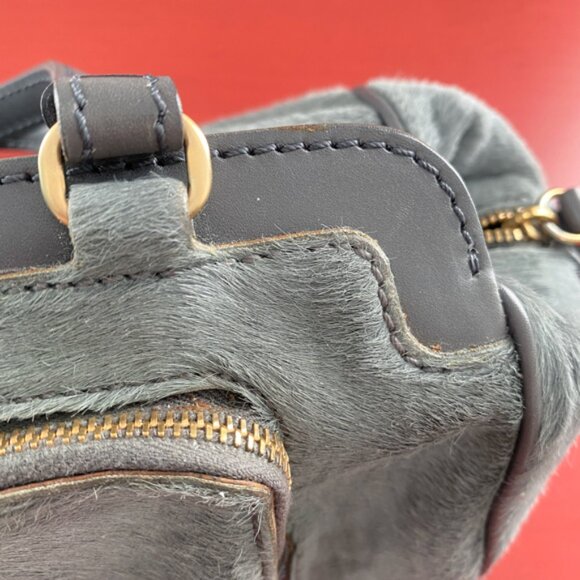 Tod's Kate Easy Piccola Giorno Calf Hair Haircalf Leather Mini Satchel Lock Bag - Picture 14 of 16